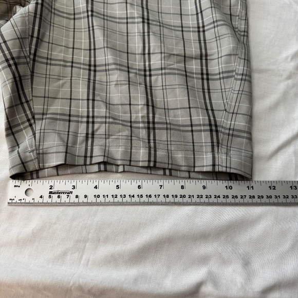 Haggar‎ Men's Performance Casual Plaid Golf Walking Shorts Silver/Gray 38 - Picture 12 of 14